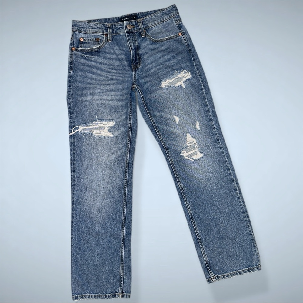 Distressed Mom Jeans